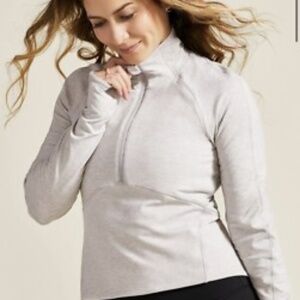 Lululemon Peloton Always Alert 1/2 Zip, heather gray